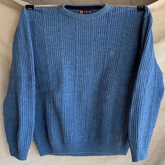 Chaps Other - Chaps Ralph Lauren Men's Long Sleeve Light Blue Sweater [Size: Large]